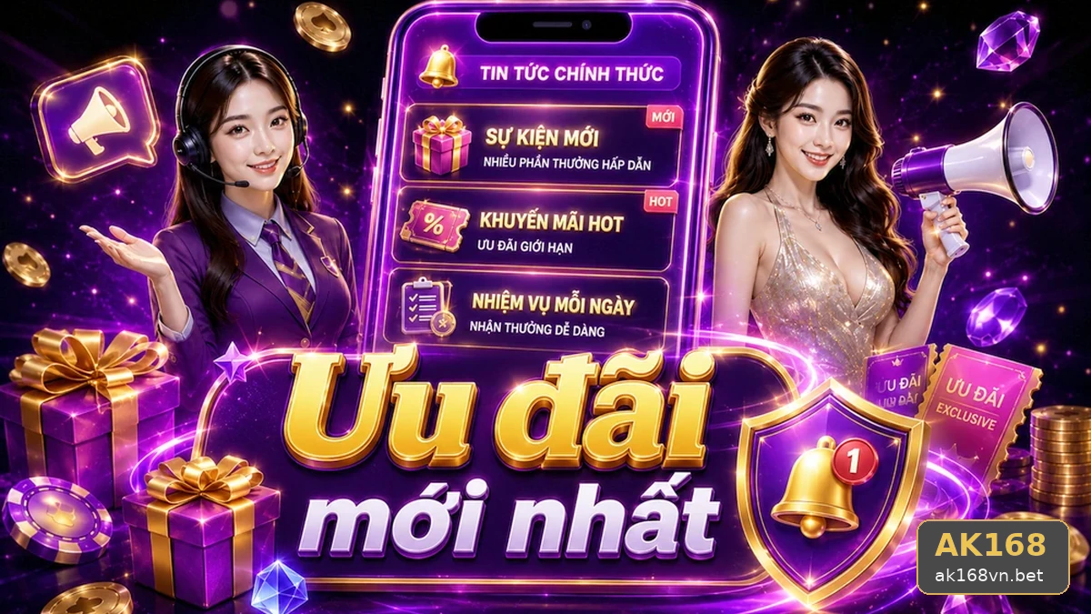 Khuyến Mãi AK168 Tại ak168vn.bet: Đọc Chi Tiết Giao Diện Tin Mới, Ưu Đãi Và Điều Kiện Nhận Thưởng — Lưu Lại Điều Khoản Trước Khi Tham Gia Qua Góc Kiểm Chứng Theo Tên Miền